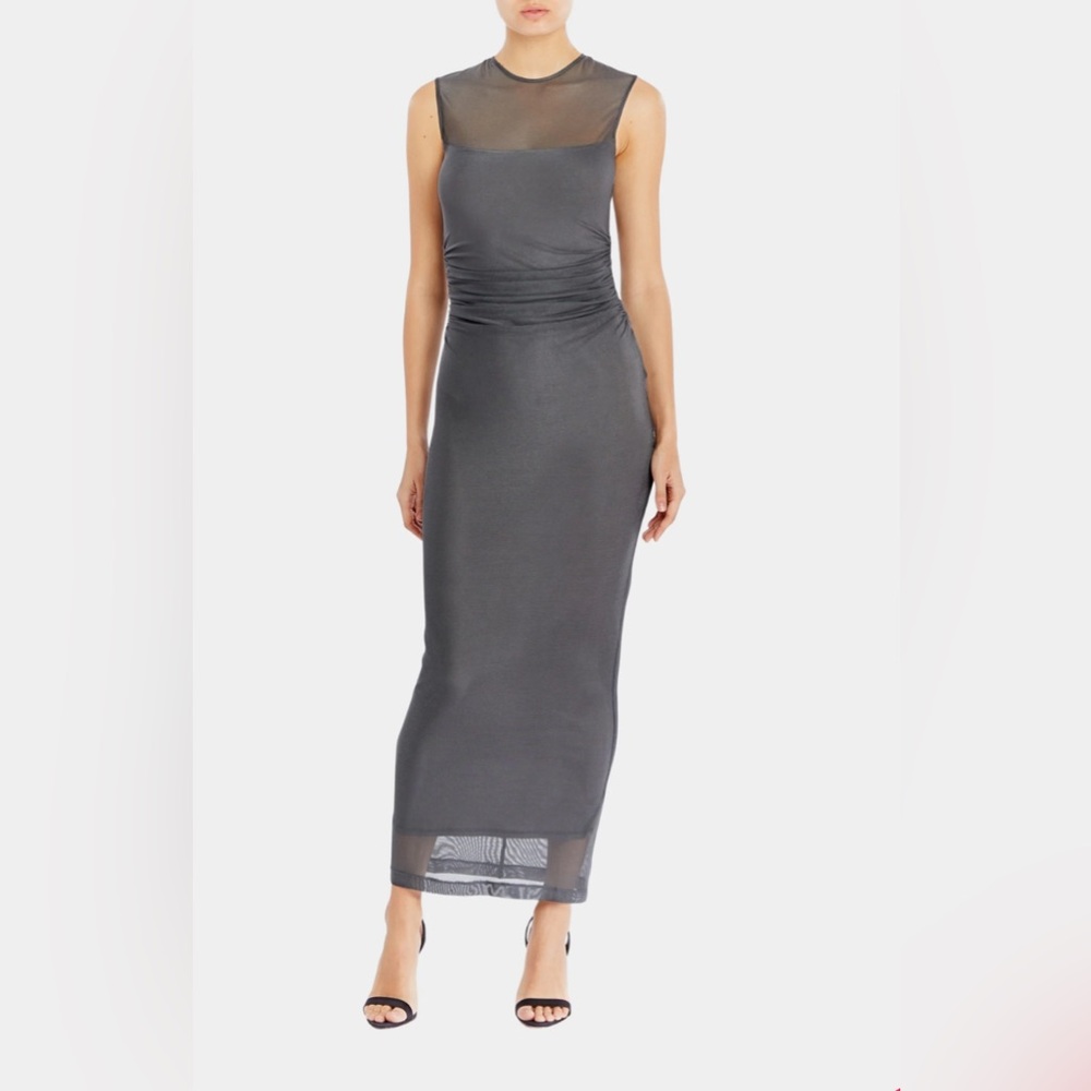 🛍️Amanda Uprichard Small Gray Sheath Maxi Dress